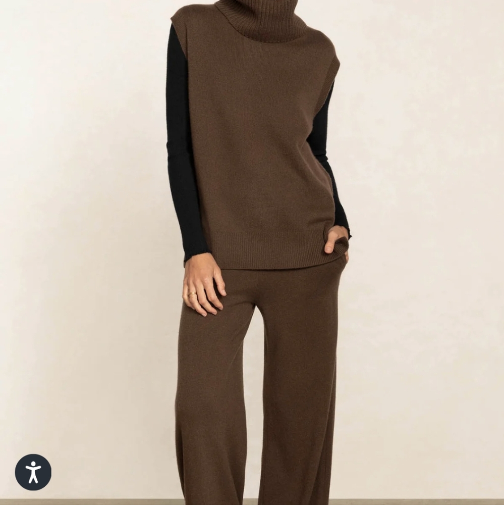 Naked cashmere sleeveless sweater xs Brown